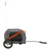 vidaXL Fahrradanhänger Hunde Orange und Grau Oxford-Gewebe Produktbild-Vorschau 4