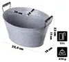 Bac en zinc KADAX 13 L pour le jardin, bac à plantes en Voir les images du produit 2