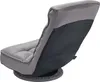 A gray floor gaming chair with a dark gray back panel, shown from a rear-side angle on a white background. Voir les images du produit