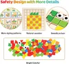 Montessori houten puzzel, mozaiek, 120 stukjes, educatief Productafbeelding-voorbeeld 3