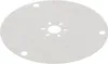 A silver disc with holes in it, likely a part for a lawnmower robot. Produktbild-Vorschau