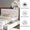 Letto imbottito INONEFT, 160x200 cm, con USB e LED, letto Anteprima dell’immagine prodotto 4
