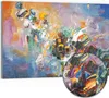 DEQORI Hybrid Leinwand Bild 90x60 cm 'Abstraktes Feuerwerk' Produktbild-Vorschau 1