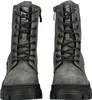 A pair of grey lace-up boots with black soles and laces. Produktbild-Vorschau