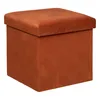Pouf contenitore LILOU, velluto, pieghevole, 38 x 38 x 38 Anteprima dell’immagine prodotto 1
