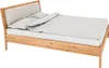 Bettgestell mit Polsterkopfteil 140x220 cm, Eiche massiv Produktbild-Vorschau 1