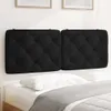 The Living Store Kopfteil-Kissen Schwarz 120 cm Samt Produktbild-Vorschau 2