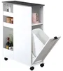 Kuchyňský vozík s košem na odpadky, bílý, KESPER Náhled obrázku produktu 1