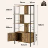 A diagram of a bookshelf with dimensions and weight capacity indicated. Produktbild-Vorschau
