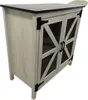 Doppeltueriger Aufbewahrungsschrank 80x40x80cm Weiss MDF PB Produktbild-Vorschau 3