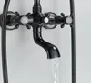 Ari Retro Badewannenarmatur Wandmontage Schwarz Antik Mit Produktbild-Vorschau 3