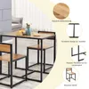 COSTWAY 3 pcs. Bar de cuisine Table haute avec 2 chaises de Voir les images du produit 5