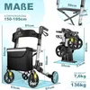 KESSER® Rollator Aluminium faltbar, höhenverstellbar & bis Produktbild-Vorschau 2