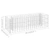 A wireframe diagram of a gabion raised bed with dimensions indicated. Anteprima dell’immagine prodotto