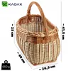 KADAX Kosz Wiklinowy Koszyk Na Grzyby Zakupy Piknik Owoce z Podgląd zdjęcia produktu 3