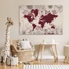 MuchoWow® Poster Weltkarte - Rot - Blumen 120x80 cm - Produktbild-Vorschau 7
