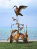Casa Padrino Luxus Stahl Garten Skulptur Reiher auf Ast Produktbild-Vorschau 3