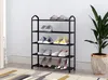 ModernHome XJ53K Kovový botník, 5 polic, 15 párů, černý Náhled obrázku produktu 3