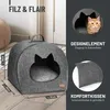 REAVET Schnurr-Oase Katzenhaus aus Filz – Katzenhöhle mit Produktbild-Vorschau 5
