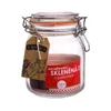 A clear studio shot of a glass jar with a clamp lid. Anteprima dell’immagine prodotto
