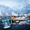 Let it Snow Kaffeebecher Hellblau mit süßem Schneemann und Produktbild-Vorschau 3