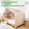 Huisjesbed hemel 135x360 cm lichtbeige zonder Productafbeelding-voorbeeld 4