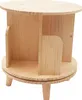 A wooden rotating bookshelf with four compartments and three legs, shown against a white background. Náhled obrázku produktu