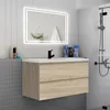 Badezimmermöbel 100cm CINIC-Serie Mineralguss Waschtisch Produktbild-Vorschau 2