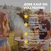 People enjoying a barbecue in a backyard setting. Produktbild-Vorschau