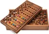 A wooden board game with colored pegs and a storage box. Náhľad obrázku produktu