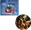 A collage showing a Christmas advent calendar and snowflake window stickers. Náhľad obrázku produktu