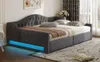 Sweiko Letto da giorno imbottito 140x200 con cintura LED e Anteprima dell’immagine prodotto 14