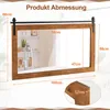 A mirror with dimensions indicated by text and lines, placed against a blurred background. Podgląd zdjęcia produktu