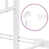Bettgestell mit Kopfteil Metall Weiß 135x190 cm Produktbild-Vorschau 9