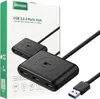 A product shot of a UGREEN USB 3.0 4-port hub and its packaging. Náhľad obrázku produktu