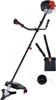 A gasoline-powered string trimmer with its accessories, including a harness and a spool of trimmer line, displayed against a white background. Produktbild-Vorschau