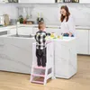 GOPLUS Lernturm Kinder, Mehrzweck-Tritthocker aus Holz mit Produktbild-Vorschau 2
