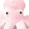 Close-up of a pink plush octopus toy. Náhľad obrázku produktu