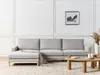 BELIANI 4-Sitzer Ecksofa Rechts Grau Stoffbezug mit Breiten Produktbild-Vorschau 2