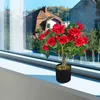 Rosier Rose Plante Artificielle Artificiel avec Floraisons Voir les images du produit 3