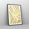 Gerahmtes Poster - Schwarzer Rahmen - Abstraktion Gold Weiß Produktbild-Vorschau 8