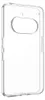 A clear, transparent phone case shown from a side angle. Produktbild-Vorschau