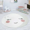 Kinderteppich Teppich Rund Kinderzimmer Spielmatte Mond Produktbild-Vorschau 1