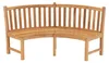 Bank Round Teak Natur 200 x 53 x 92 cm Produktbild-Vorschau 1
