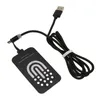 A black wireless charging receiver with a USB cable is shown on a white background. Voir les images du produit