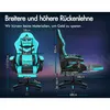 Diagram showing the dimensions of a gaming chair. Produktbild-Vorschau