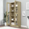vidaXL Vitrinenschrank Sonoma-Eiche 82,5x30,5x185,5 cm Produktbild-Vorschau 3