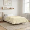vidaXL Winterbettdecke Creme 155 x 200 cm Mikrofaser und Produktbild-Vorschau 4