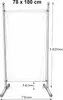Paravent Outdoor Wetterfest 180 x 78 cm Grau | Raumteiler Produktbild-Vorschau 8