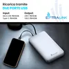 Extralink10000 mAh Powerbank, USB-C, 2× USB, Compatto, Anteprima dell’immagine prodotto 4